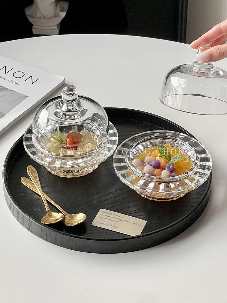 

CX Home Premium Sense Lid Fruit Dessert Bowl Creative ins Sugar Water Tremella Bowl Soup Cup