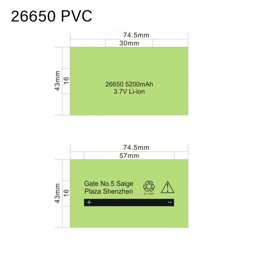 

100/200pcs PVC Heat Shrink Tube 26650 Lipo Battery Wrap Precut Insulated Film Cover Lipo Battery Sleeve Casing
