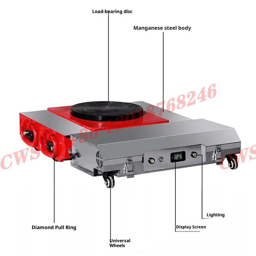 Electric tank transporter, omnidirectional rotating straight-line remote-controlled tractor, heavy-duty