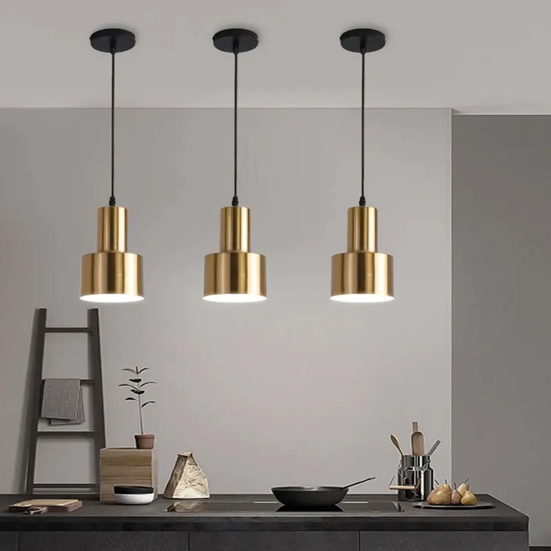 Modern Golden Chandelier for Living Room Bedside Bedroom Pendant Lights Porch Restaurant Personality Bar Lamp Indoor Liighting