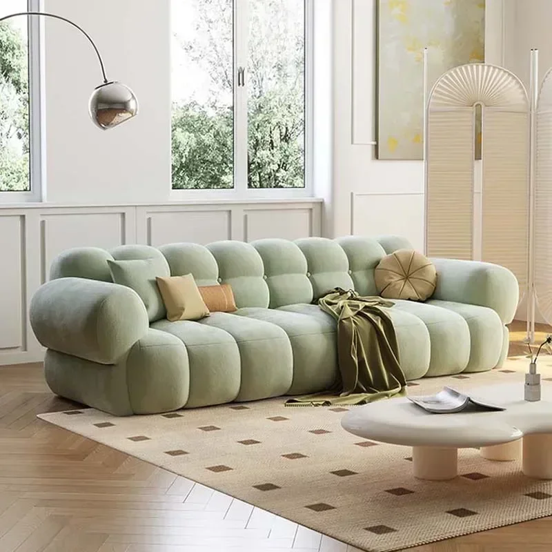 A Simple Velvet Couches Waterproof Square Cute Modern Living Room Sofa Nordic Designer Sofas Modernos Para Sala Salon Furniture