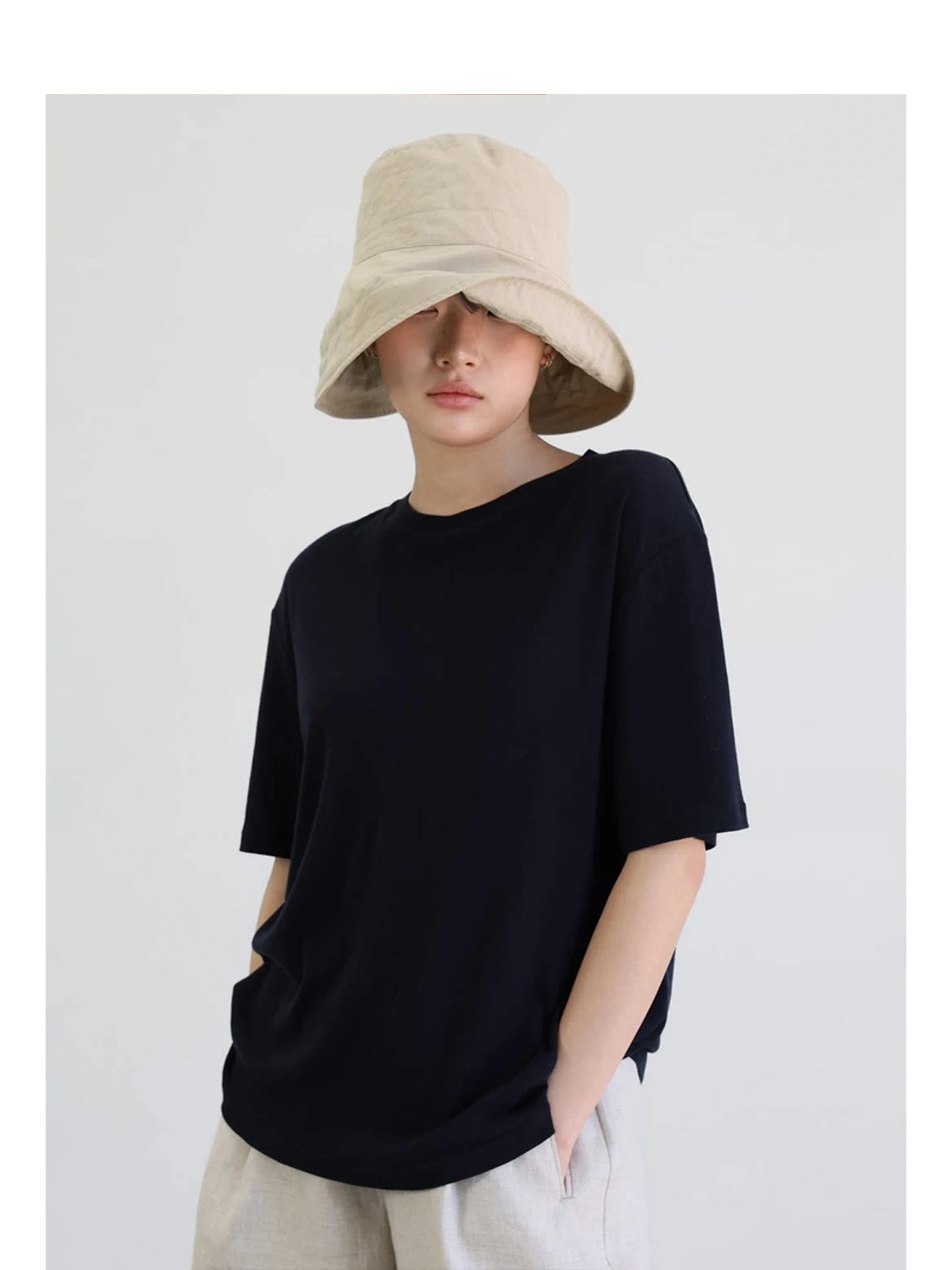 long-termism-wide-brim-sun-protection-oil-silk-cotton-fisherman-hat-four-seasons-wearable-fashionable-women's-summer-cap