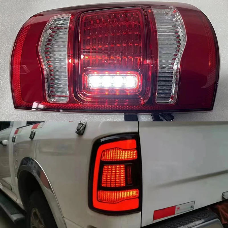 

Fit for dodge ram1500 2009-2018 taillight male red hood smoked hood taillight assembly high quality taillight easy installation