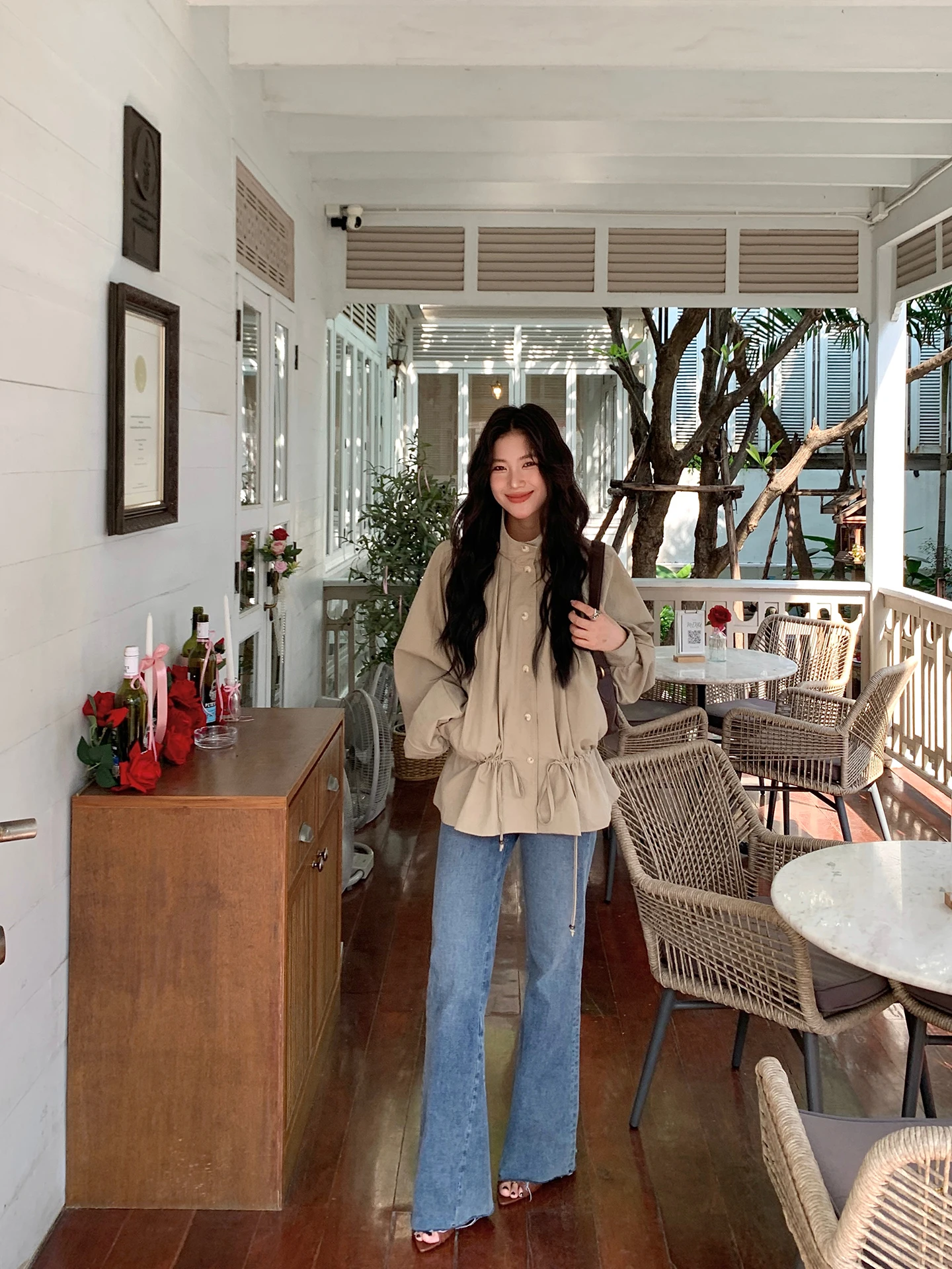 

Джинсы с высокой талией для похудения, современные ретро-брюки-клеш, весна-лето, хлопок, стрейч, на молнии, женские джинсовые брюки премиум-класса