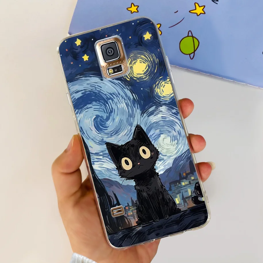 Para Samsung Galaxy S5 funda G900F G900I i9600 S 5 contraportada Cool pintado suave silicona transparente funda de teléfono para Samsung S5 Neo Coque