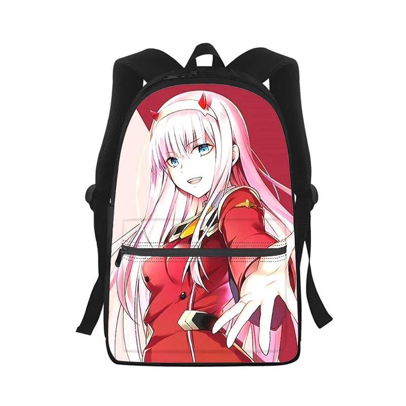 DARLING in the FRANXX-mochila con estampado 3D de Anime para hombre y mujer, bolso escolar de moda para estudiantes, mochila para ordenador portátil, bolso de hombro de viaje para niños