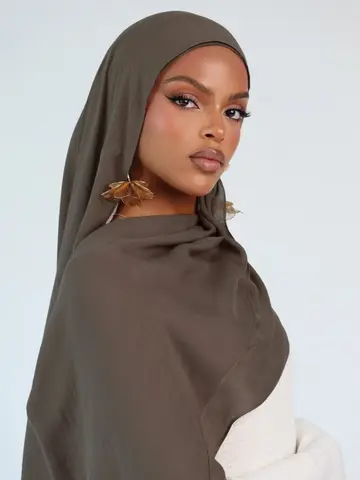 Mini Modal Hijab with Undercap Set Basic Stretchy Pullover Headscarf Thin Breathable Sunscreen Head Wrap Hijabs Scarf 165*50cm
