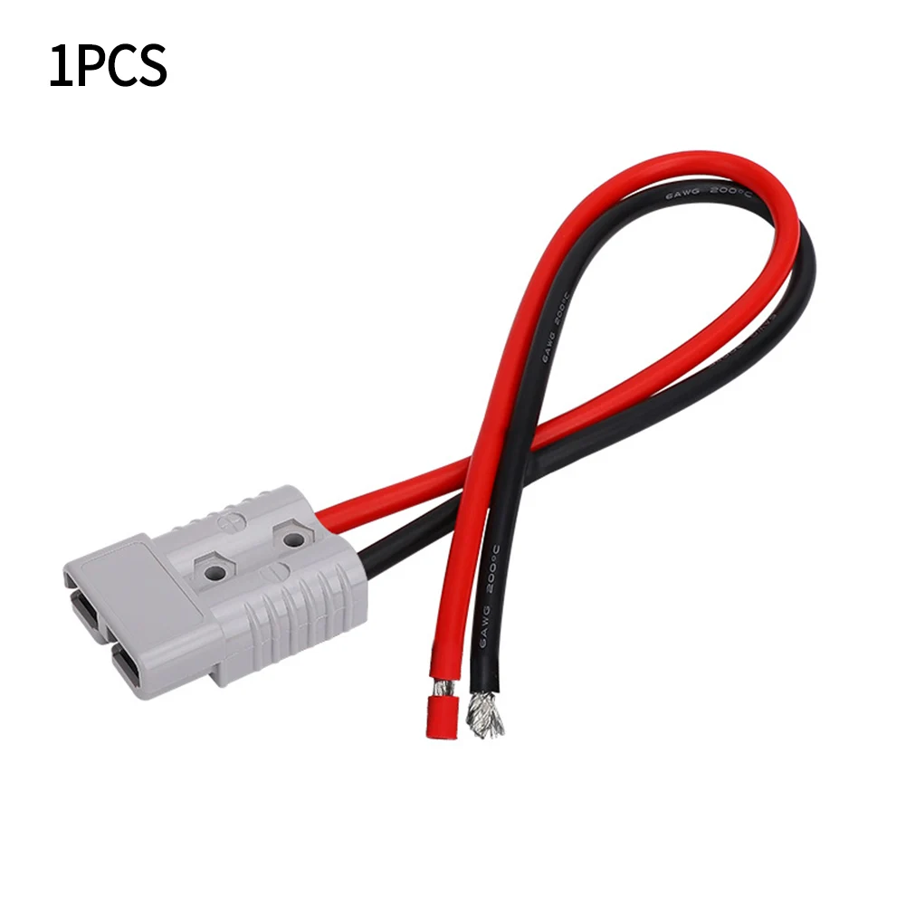 For Forklift Connector Electric Vehicles Grey Line Length 30cm Rectangular With Wire 1* 1PC For Forklift Connector