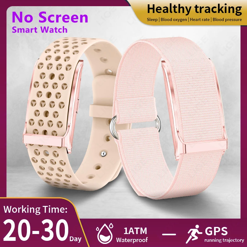 

LIGE New No Screen Smart Bracelet Sport Fitness Health Monitor With AI Health Report Men Women Band Waterproof Women Smart Watch
