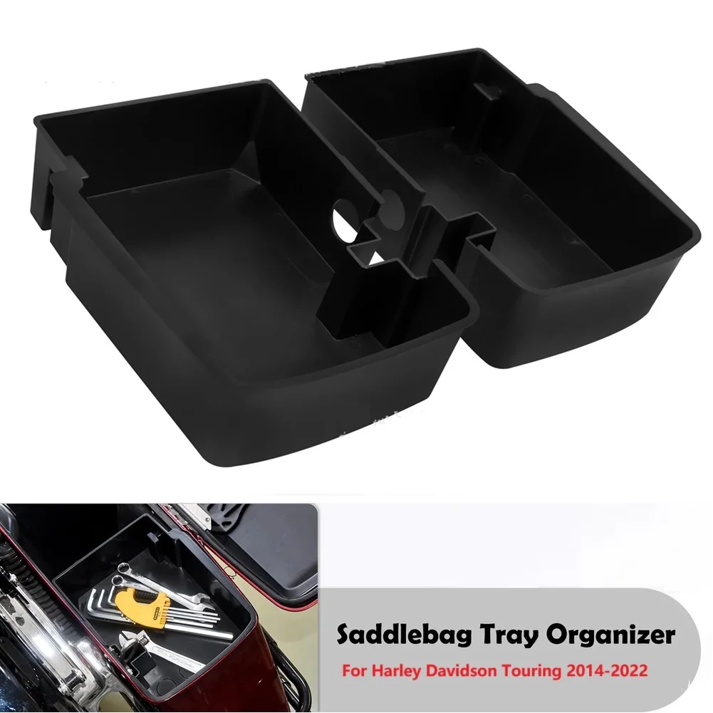 Lfet/Right Motorcycle HardBagger Top Shelf Saddlebag Tray Organizer Right Side For Harley Davidson Touring 2014-2022