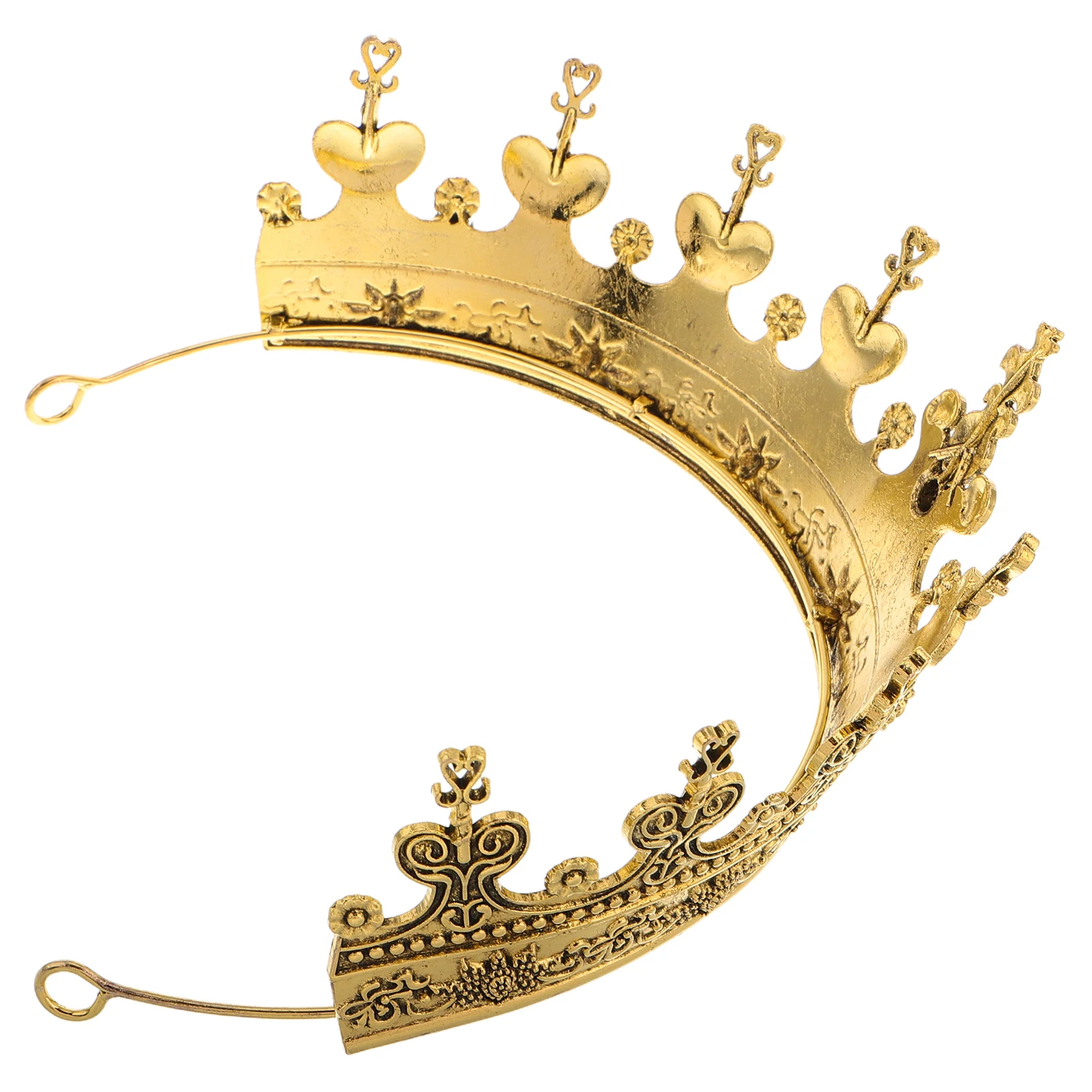 

King Crown Hair Accessories Men Zinc Alloy Retro Baroque Crowns Comfortable Fit Elegant Design Fashion Statement Unique Present
