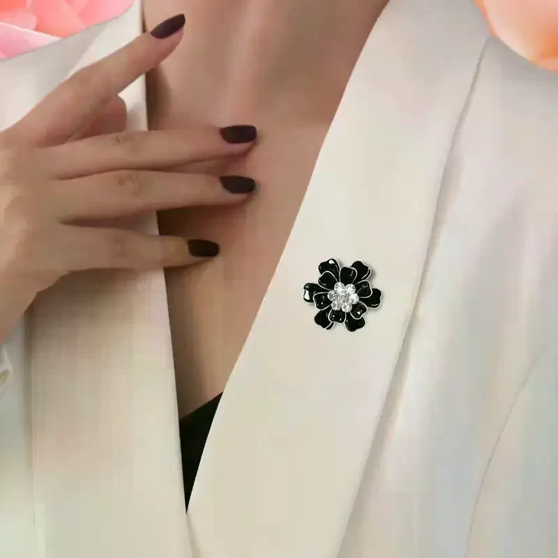 الرجعية مأدبة نمط الذهبي روز عصا؛ ديكور قميص قوي؛ دبوس الصدر الأزهار؛ طوق دبوس الصدار؛ هدية فريدة من نوعها. #3