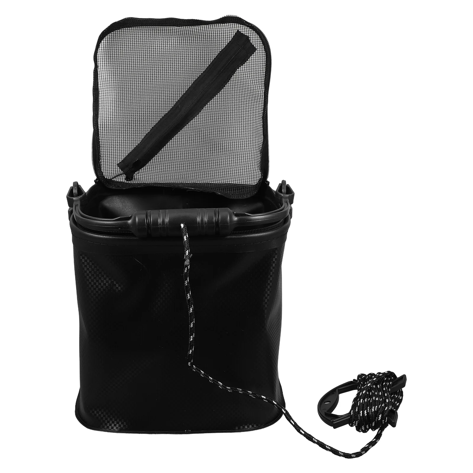 

Foldable Fishing Bucket EVA Large Capacity Collapsible Bait Bucket Mesh Lid Minnow Portable Storage Solution Fish