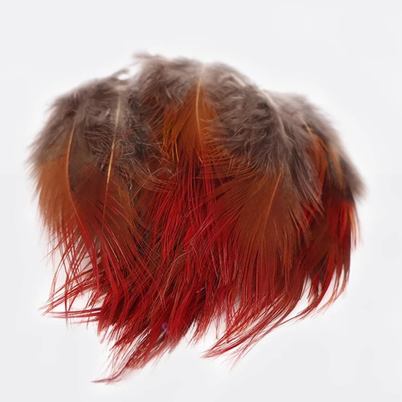 

200Pcs Natural Rusty Red Golden Pheasant Plumage Wholesale Feather Bulk Halloween 5-8cm long