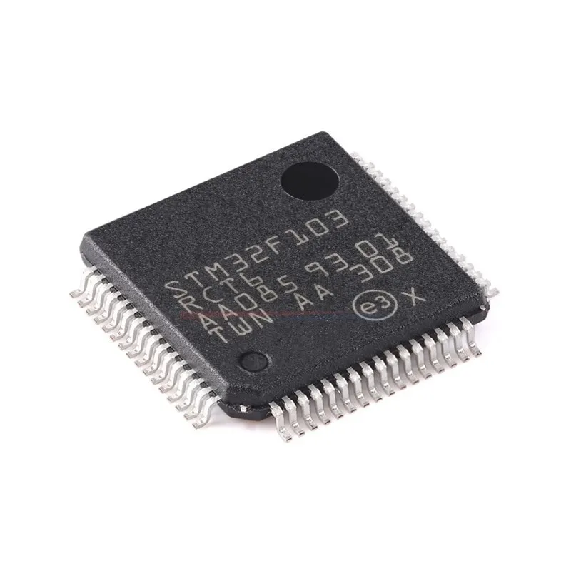 STM32F103RCT6 LQFP-64 STM32F103 RCT6 ARM Cortex-M3 72MHz 2V~3.6V 256KB FLASH RAM：48KB Microcontroller Chip SMD IC