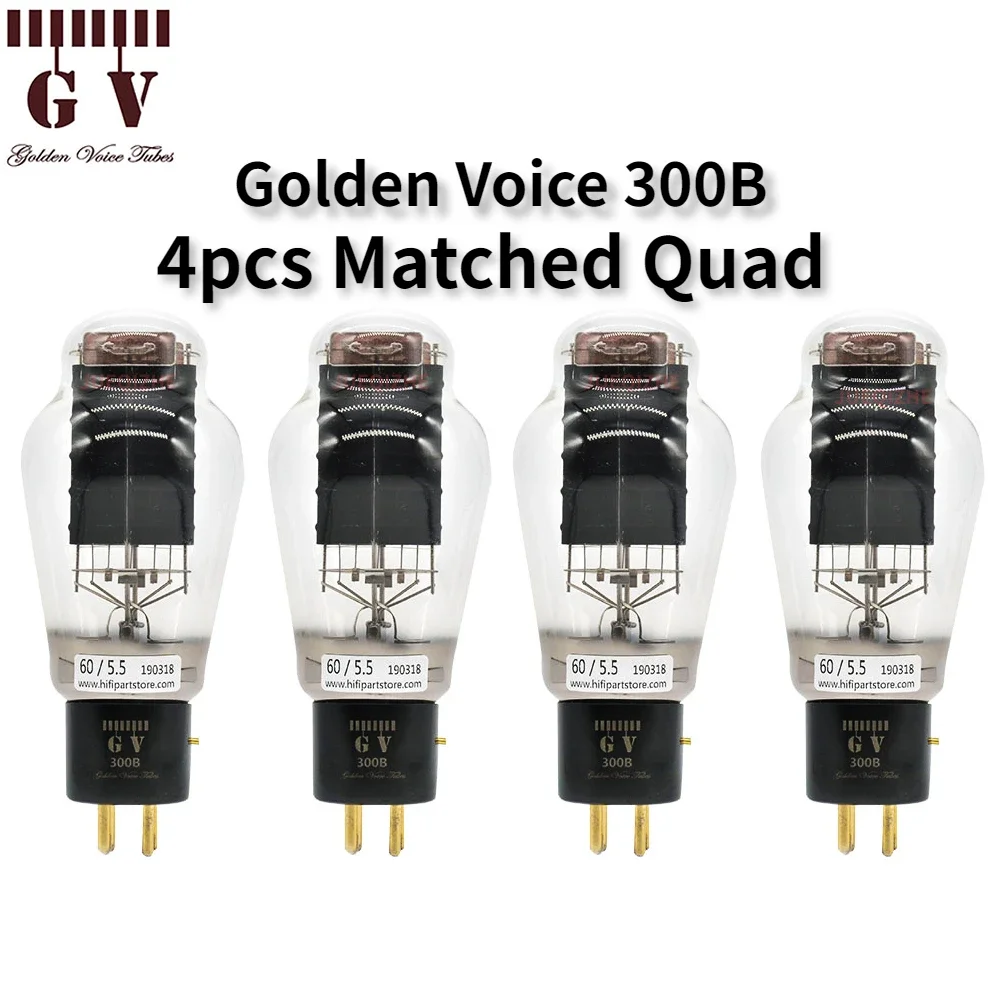 Golden Voice 300B 4300B  300B PLUS Vacuum Tube Replacement Upgrade 300BTube Valve Matching Amplifier High Fidelity Matched Quad