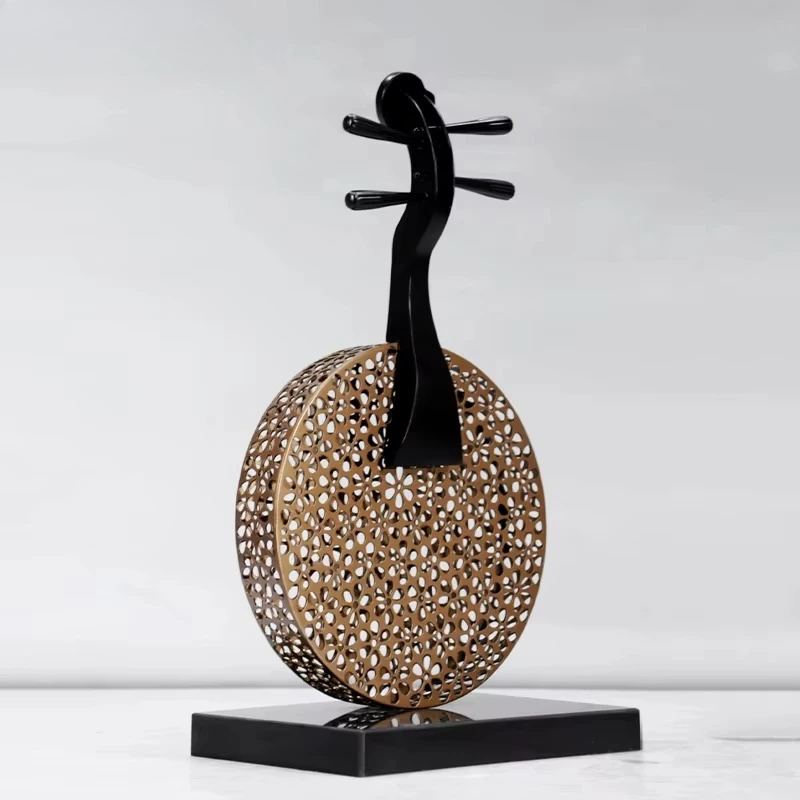 Outdoor Modern Art Stainless Steel Music Statues, Metal Erhu Sculptures, Abstract Landscape Erhu Sculptures, Custom Ornaments