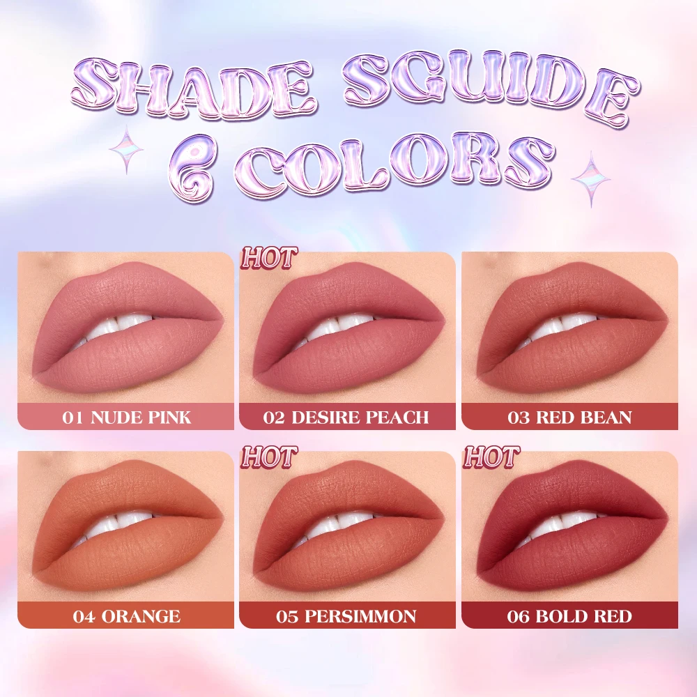 BANXEER Liquid Lipstick Matte Super Waterproof Long Lasting Highly Pigmented No Fade Non-stick Cup Lip Glaze Makeup for Women