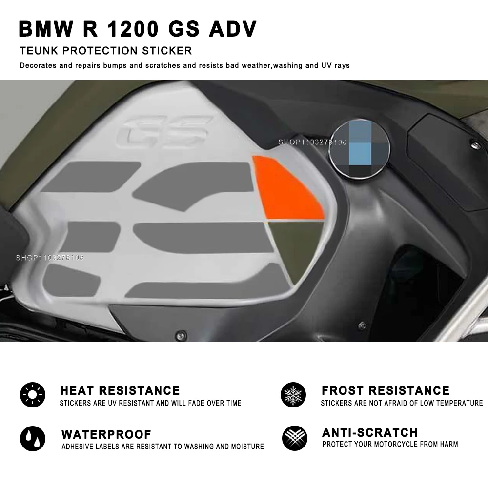Motorcycle accessories New 3D Epoxy Resin Sticker Protection tank pad Kit Decal For BMW R 1200 GS ADV 2014 - 2018 - Image 5