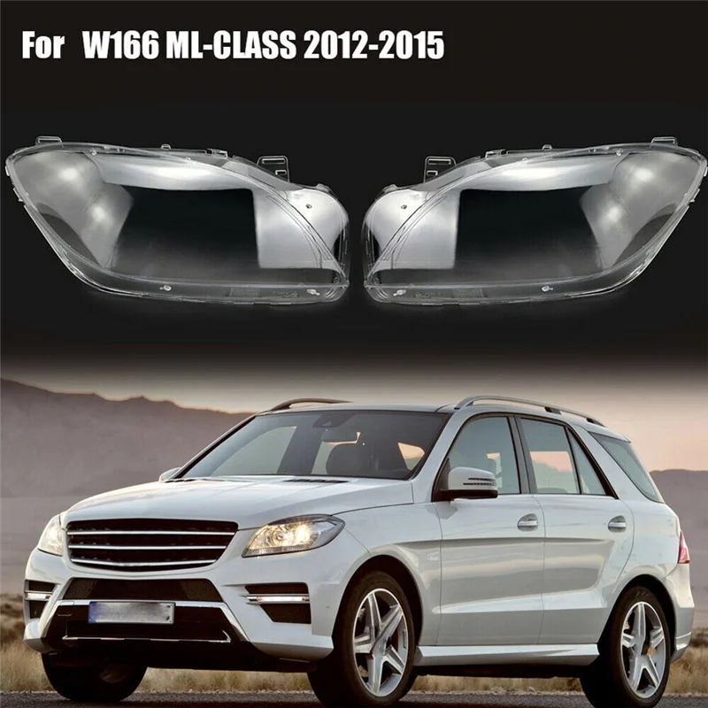 

X65A_Right Side Front Headlight Cover for Mercedes-Benz ML-Class W166 12-15 Replace Lens Head Light Lamp Shell Lampshade