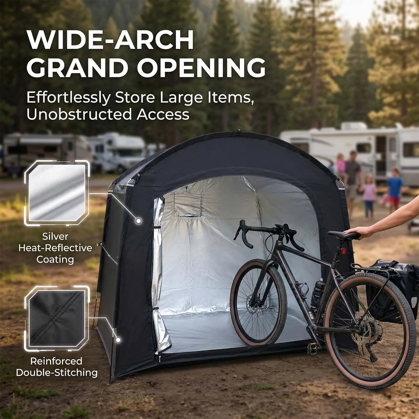 Outdoor Bike Shelter Tent Portable Personal Protection Canopy with Thickened Oxford Cloth for Travel Hiking And Cycling