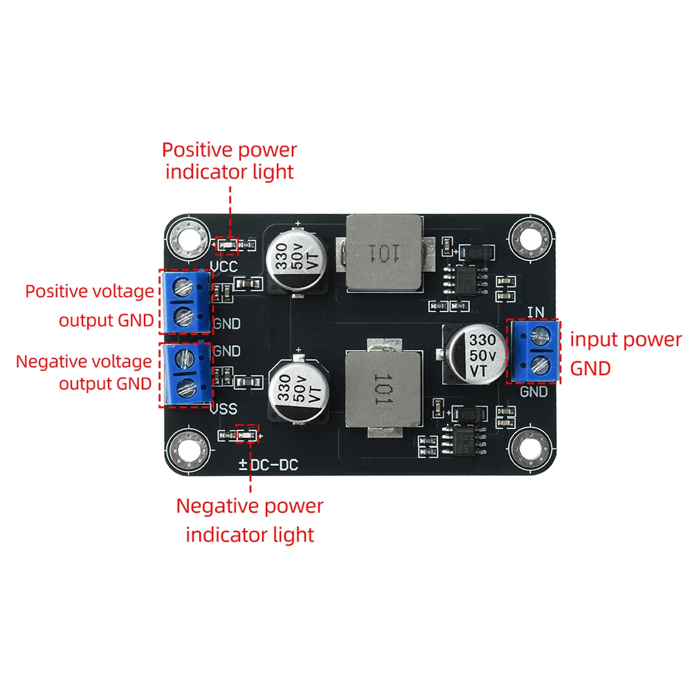 TPS5430 3A Buck Switching Power Supply Module DC-DC 6-30V to 5V Positive Negative Output Step-down Buck Converter Low Ripple PCB
