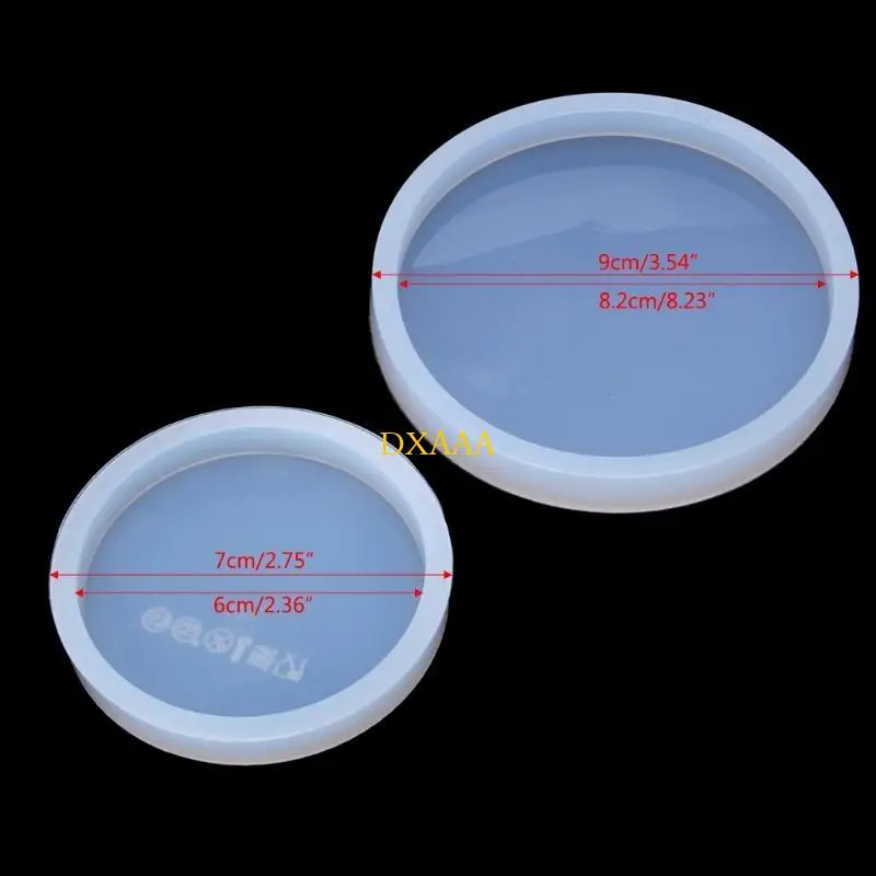 DXAA DIY Round Car Silicone Mold Round Tray Epoxy Mold 9cm/3.54inch Crafts