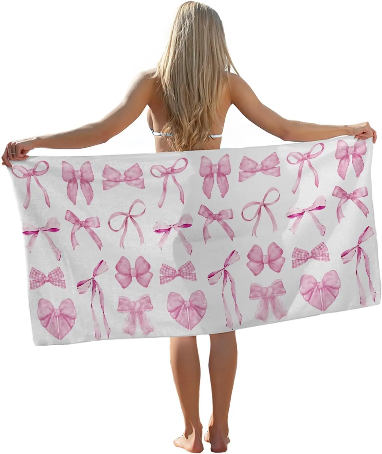 Pink Bow Beach Towe…