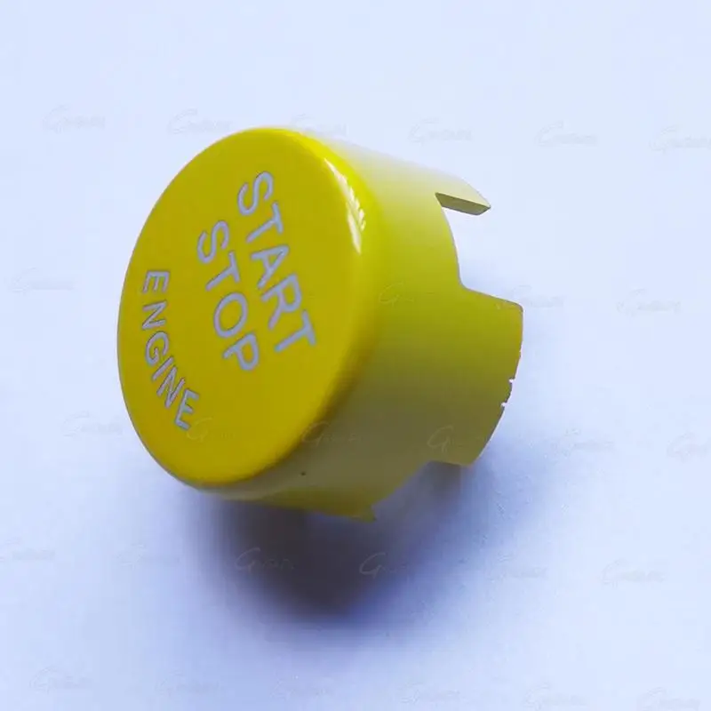 Penutup tombol start dan stop mesin mobil warna kuning untuk BMW F20 F30 F32 F48 F15 F80 F82