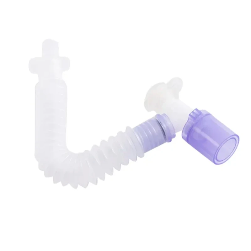Medical PVC Anesthesia Breathing Circuit Expandable Catheter Mount Tube Sterile Connector Multifunctional L-shaped Rotary Joint