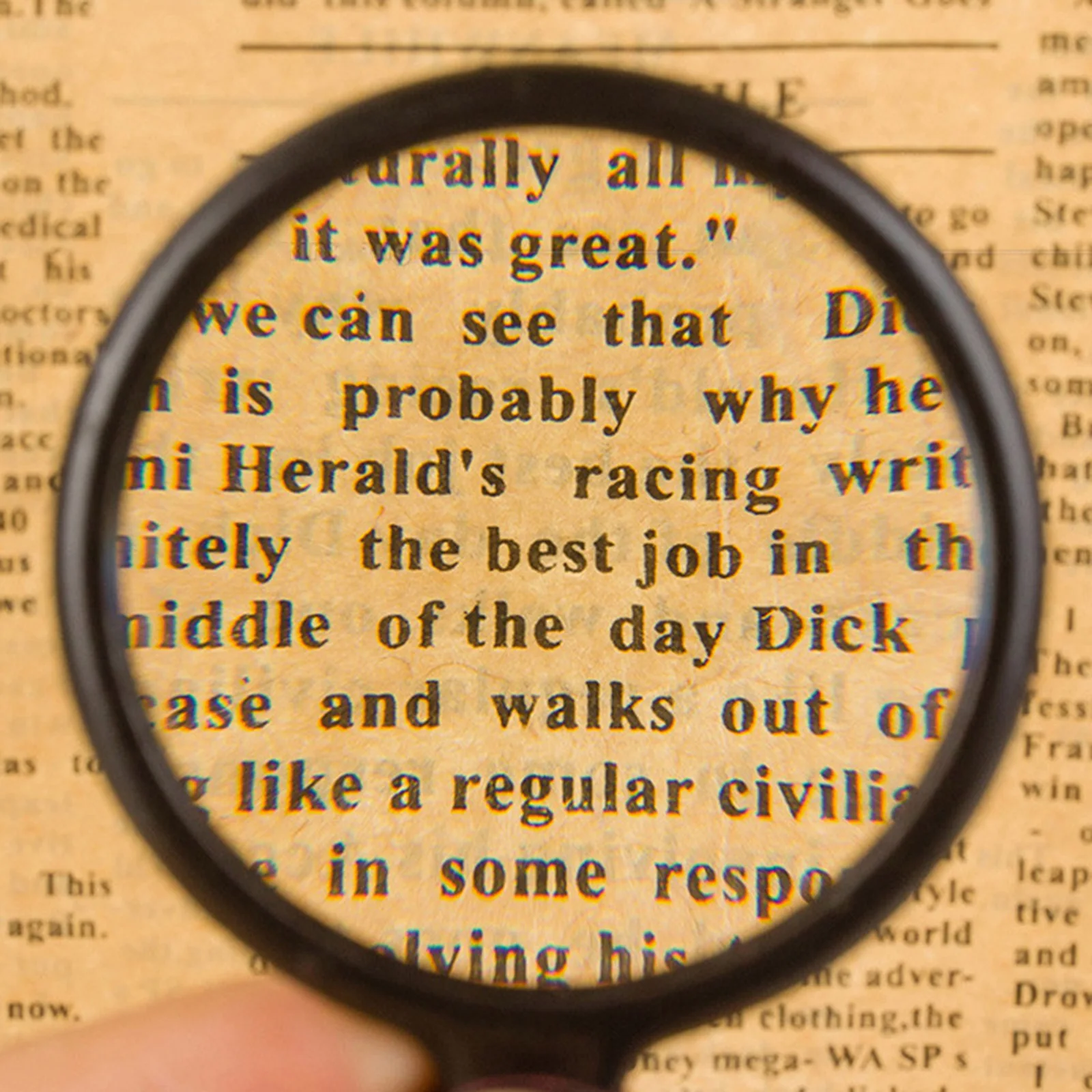 Small Pocket Magnifier Glass Loupe Magnifying Glass with Leather Case for Reading Science Class Hobby B88