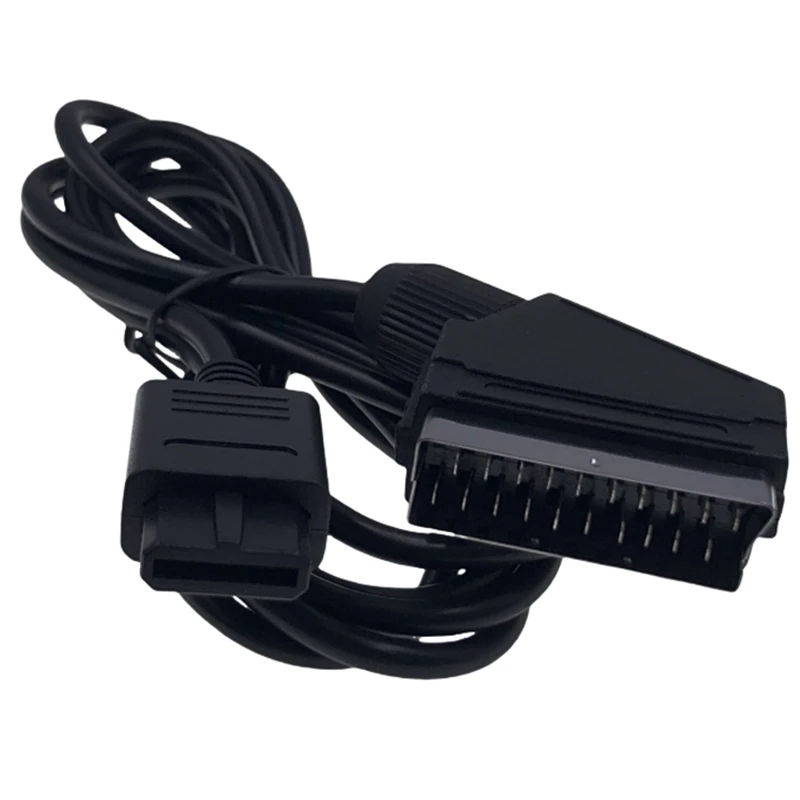 1.8m A/V TV Video Game cable Scart Cable For SNES for N-GC for SFC for Nintendo Gamecube Console Compatible with NTSC System