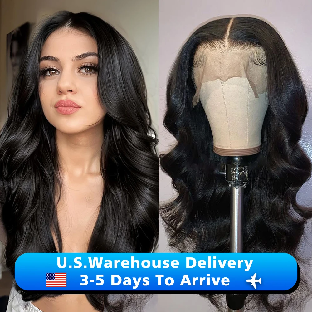 Rovess Hair Body Wave Lace Front Human Hair Wigs 13x4 Lace Frontal Human Hair Wig Brazilian Pre Plucked For Black Women