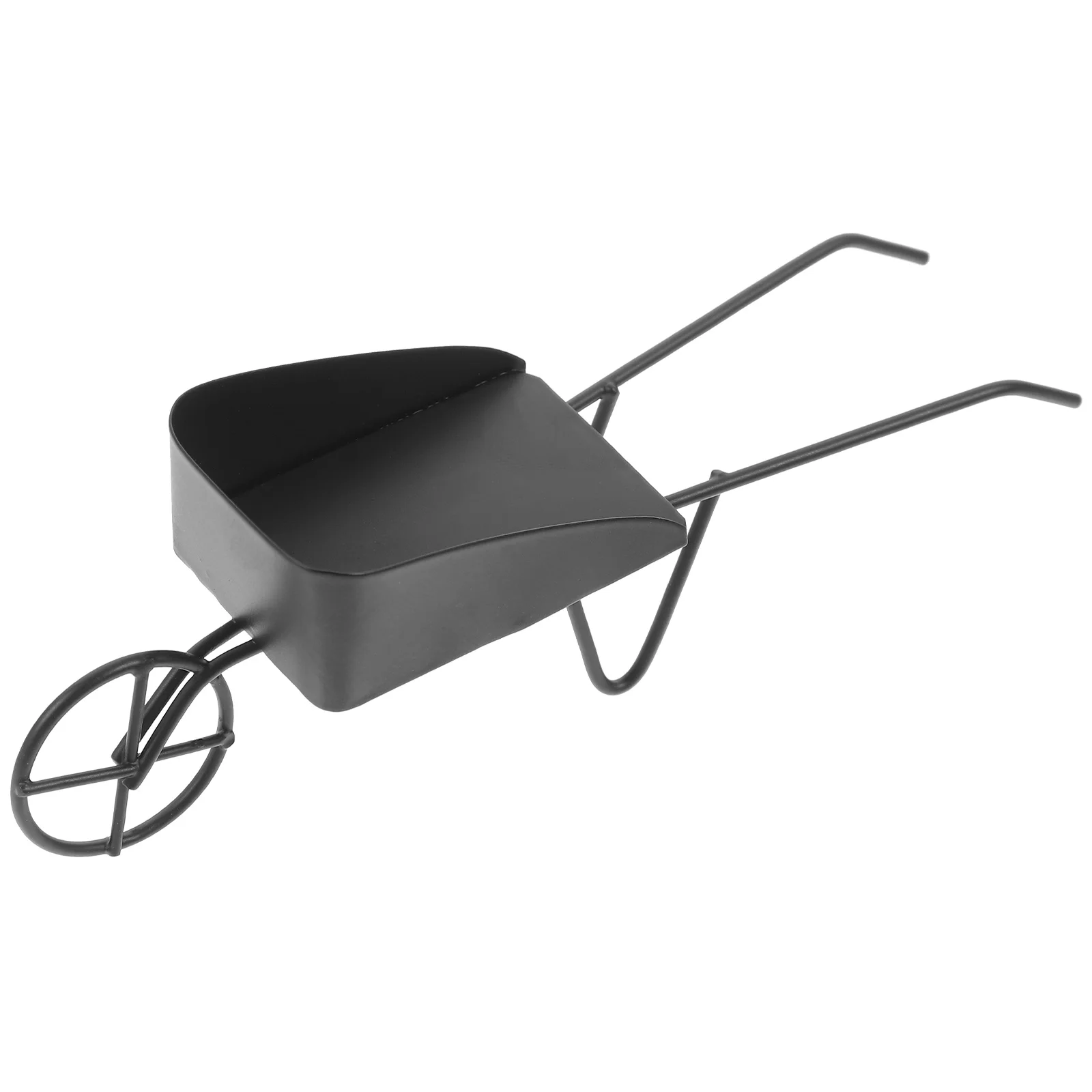 House Micro Landscape Props Dolls Mini Barrow Wheelbarrows Miniature Ornaments Metal Black Tiny