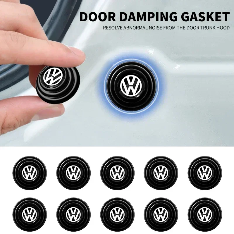 1/2/4pcs Car Door Absorber Shockproof Anti Noise Pad Buffer Gasket For VW GTI Polo Golf Passat Tiguan Arteon Touareg Taigo Caddy