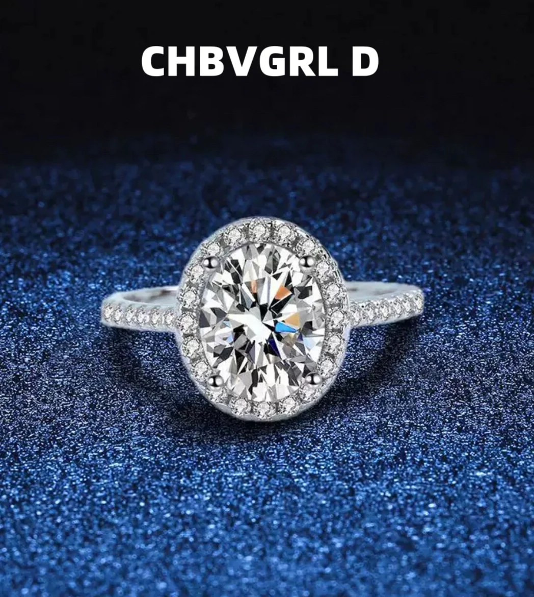 

[Pigeon Egg] S925 sterling silver women's ring pigeon egg ring moissanite 1 carat 2 carat wedding ring moissanite ring for women