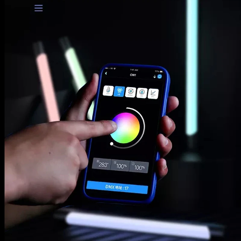 SOONWELL ST25 أنبوب ضوء التصوير LED الفيديو الضوئي 2 'RGB WW مصباح أنبوبي مع عصا بطارية داخلية لفيلم فيديو 1600K-20000K