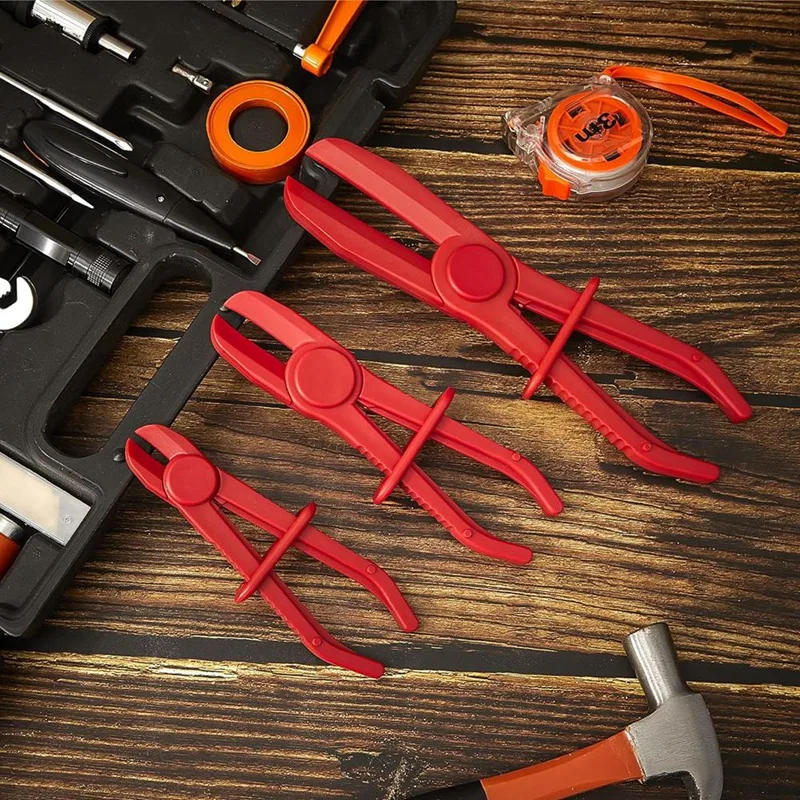 12Piece Hose Pinch Off Pliers Hose Pliers Fuel Line Clamp Pinch Clamp Tool Red, 3 Sizes