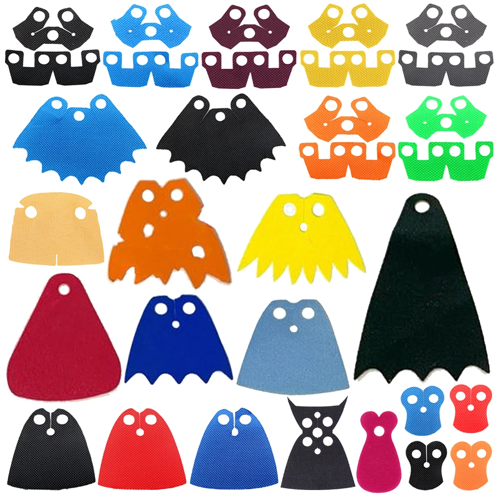

10Pcs/Pack Random Cape Bricks Parts Compatible with Action Figures Building Blocks Cape Accessories Kids Toys For Children Gifts