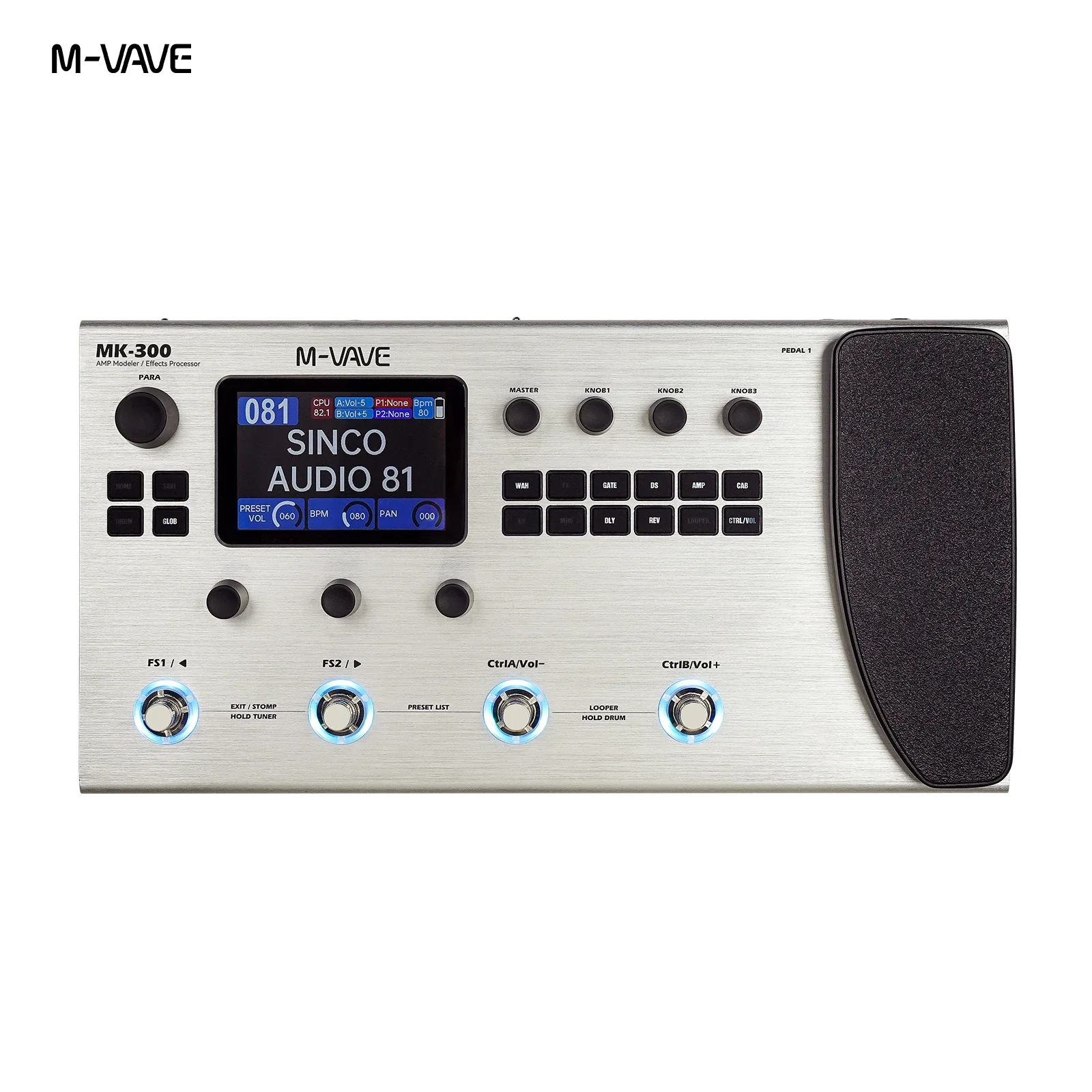 M-WAVE MK-300 ギターエフェクター(限定BLACK) M-VAVE MK-300 Guitar Multi-Effect Processor – GUITARLICIOUS