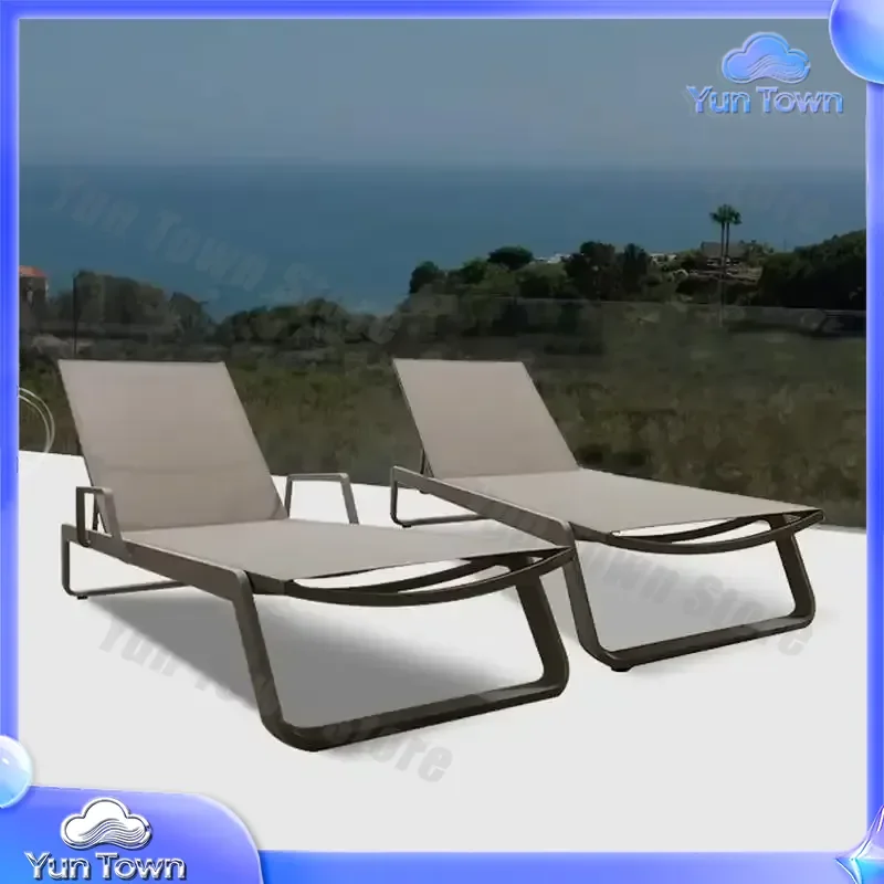 Mesh Chaise Lounge Chair for Outdoor Sun Lounger for Poolside Beach Resort Hotel Garden Project Sunbed for Patio Deck Yard