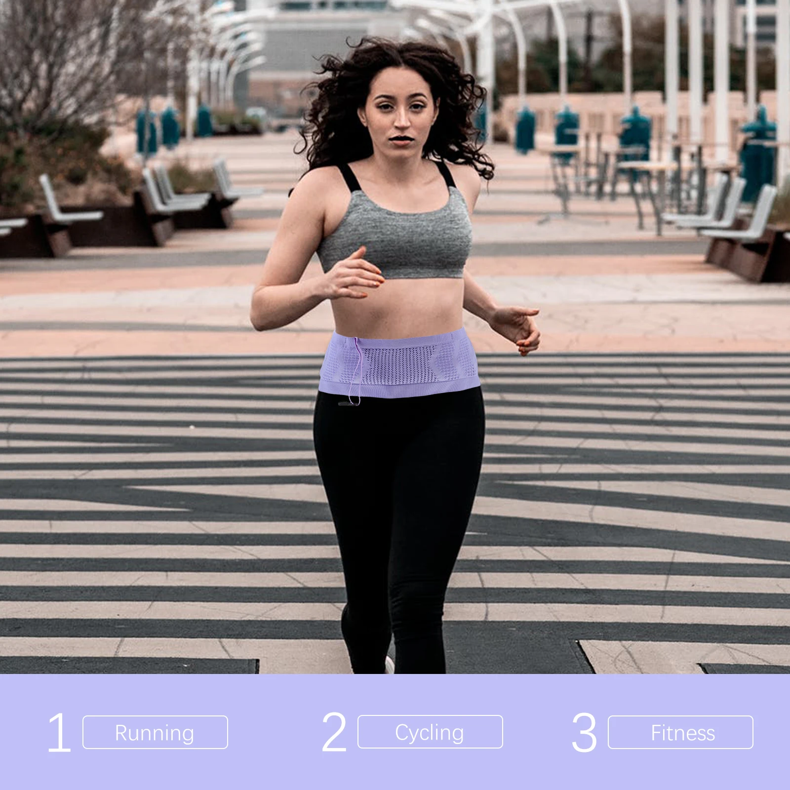 

Outdoor Running Belt Elastic Waist Pack Breathable Lightweight Fanny Pack for Phone Passport Id Card Money Security