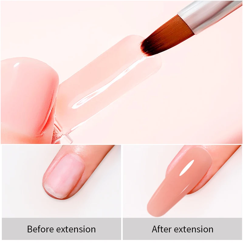 AWStorG Hema Free Poly Nail Gel 30ML Acrylic Gel Finger Extension Transparent Nail Art Extension Quick Building Soak Off UV