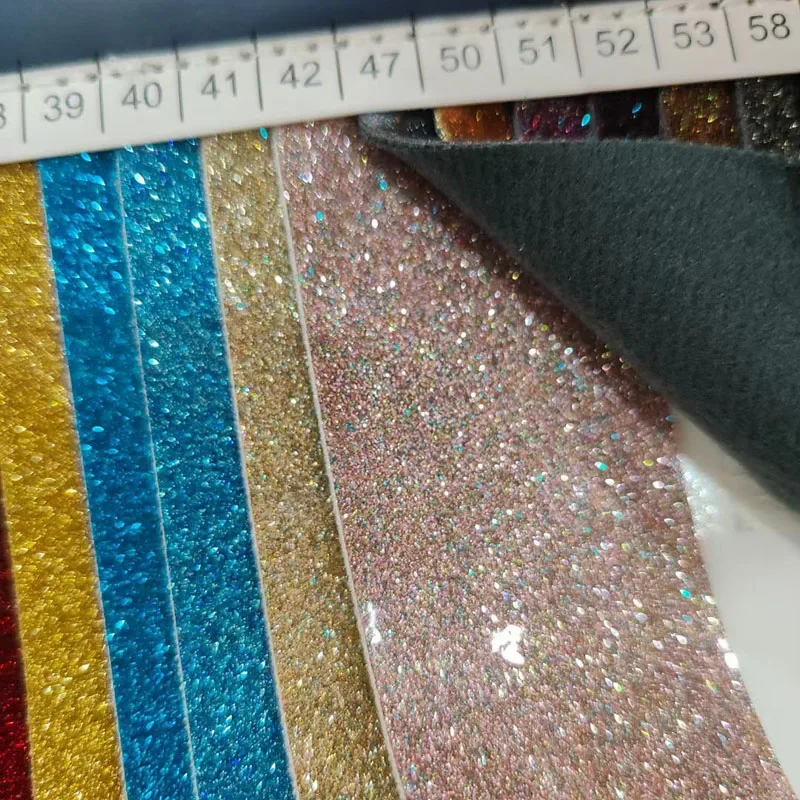 

1.3mm Thickness Mirror Surface Glitter Synthetic Leather Materials