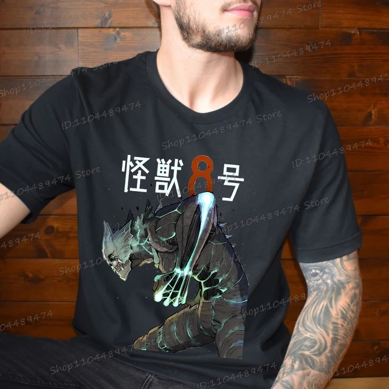 Anime Kaiju No 8 Print Men T-shirt Hot Sales Graphic Kaiju Hachigou Short Sleeve T Shirt Female Funny Manga Kaiju No 8 Tops Tee