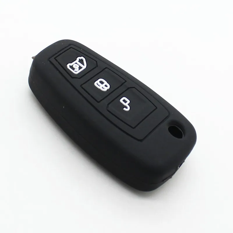 Xinyuexin Silicone Remote Key Cover for Ford Tourne Transit /Transit Custom 2015 2016 3 Button Protection Holder Car Accessories