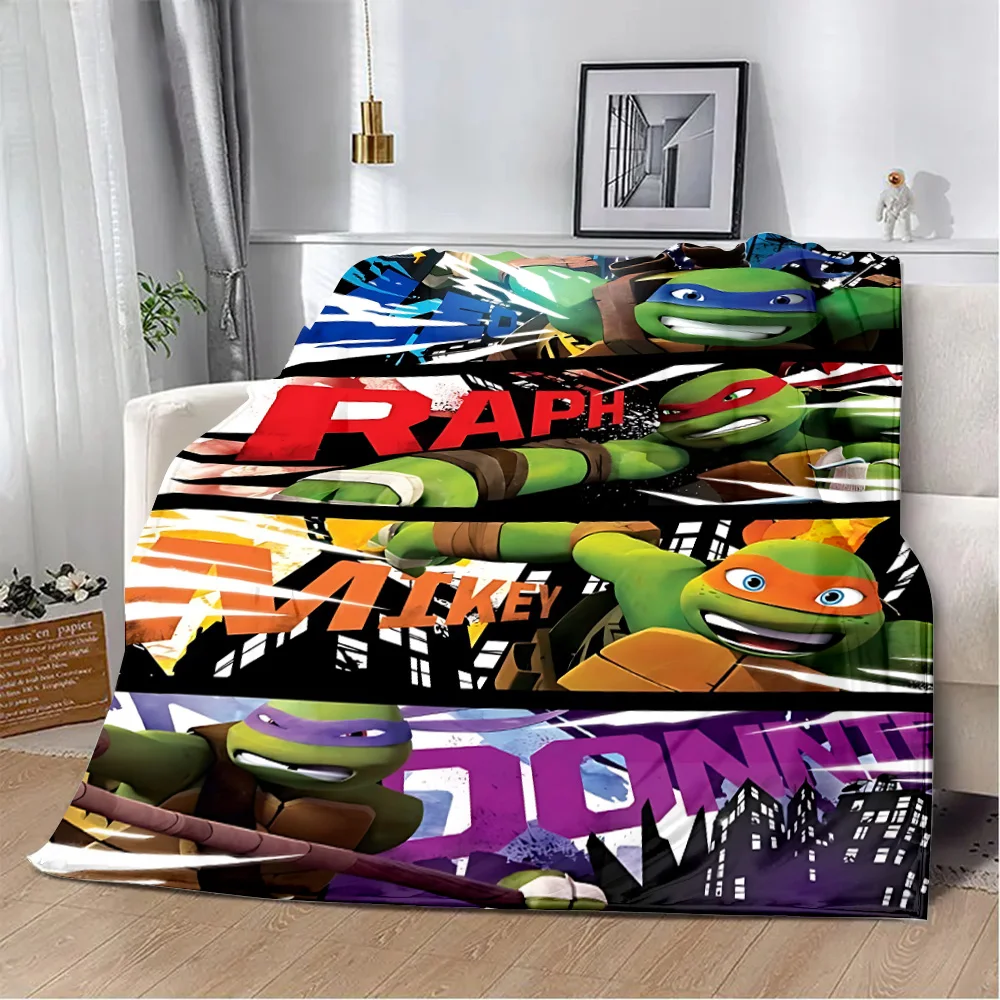 Cartoon Printed Blanket Blankets Warm Blanket Soft Teenage Mutant Ninja Turtles Comfortable Blanket Home Travel Birthday Gift