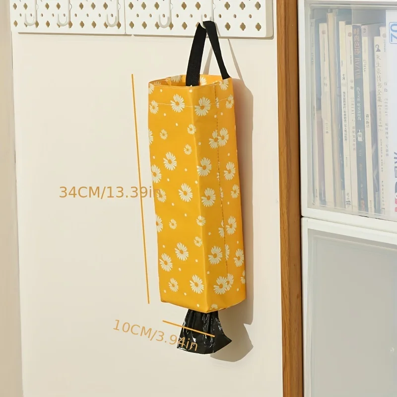 1pc Wall Mounted Garbage Bag Storage Bag Plastic Bag Dispenser Storage Pouch Garbage Bag Kitchen Gadgets