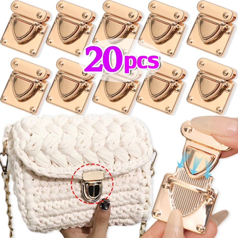 1-20pcs Metal Locks Bag Clasp Catch Buckles for Handbags Shoulder Bag Purse Totes Closures Snap Clasps DIY Craft Bag Accessories