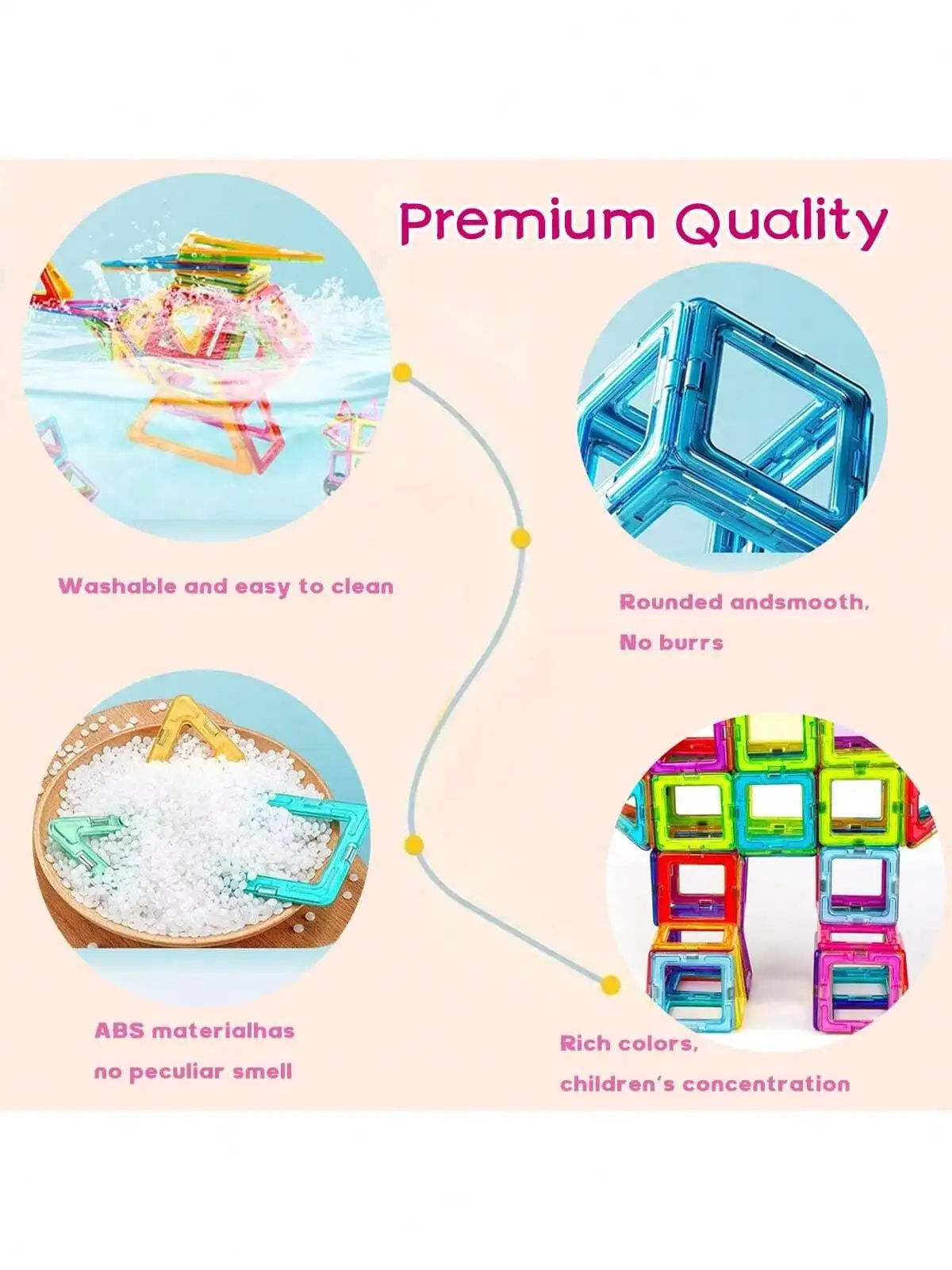 대형 자석 타일 자석 블록 장난감, 어린이 장난감 디자이너 블록 조합 세트, 생일 및 휴일 선물